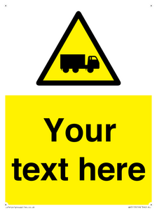 Custom Lorry Hazard Sign